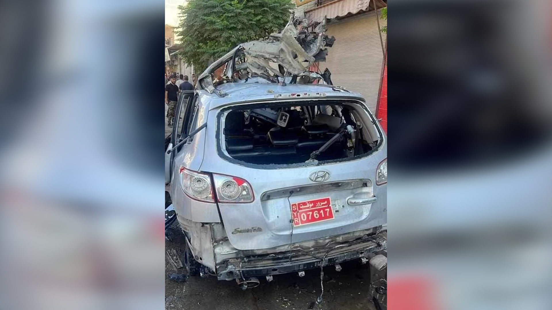 استهداف سيارة وسط مدينة منبج على طريق جرابلس